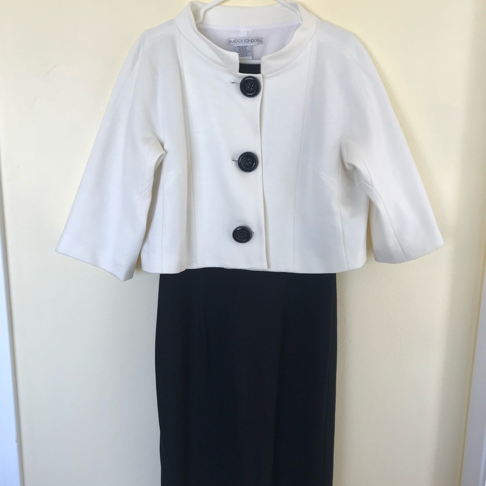 Black dress with crop jacket